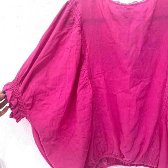 Nine West Pink Dolman Sleeve Embellished Blouse 1X - Picture 4 of 9
